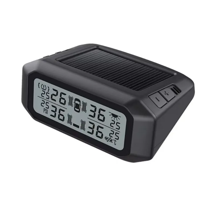 Promata RV Trailer Tire Pressure Monitoring System LCD Display 433MHz Wireless Solar Technology 10 Sensors 6 Sirens