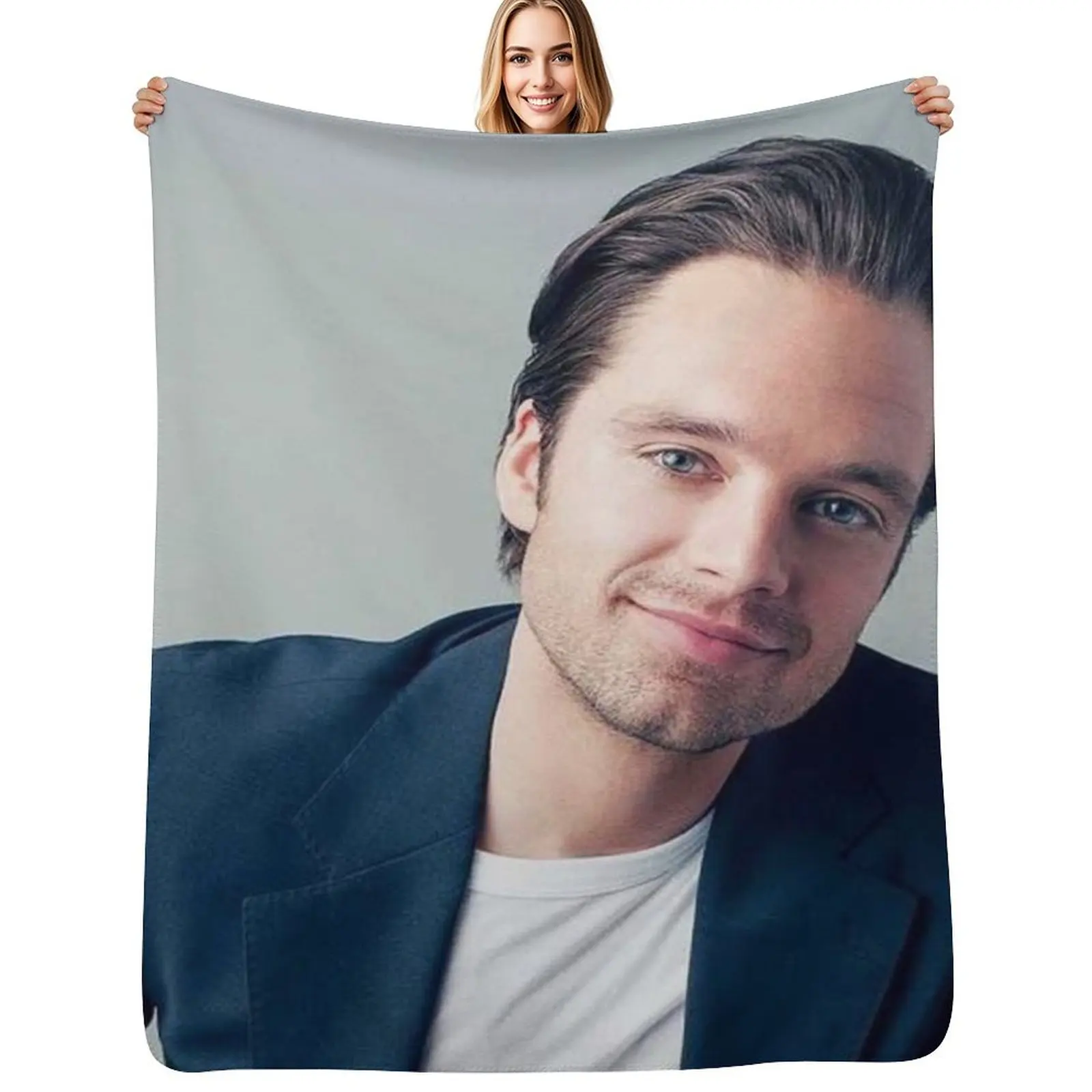 

Sebastian Stan Throw Blanket Softest Bed covers Plush Blankets