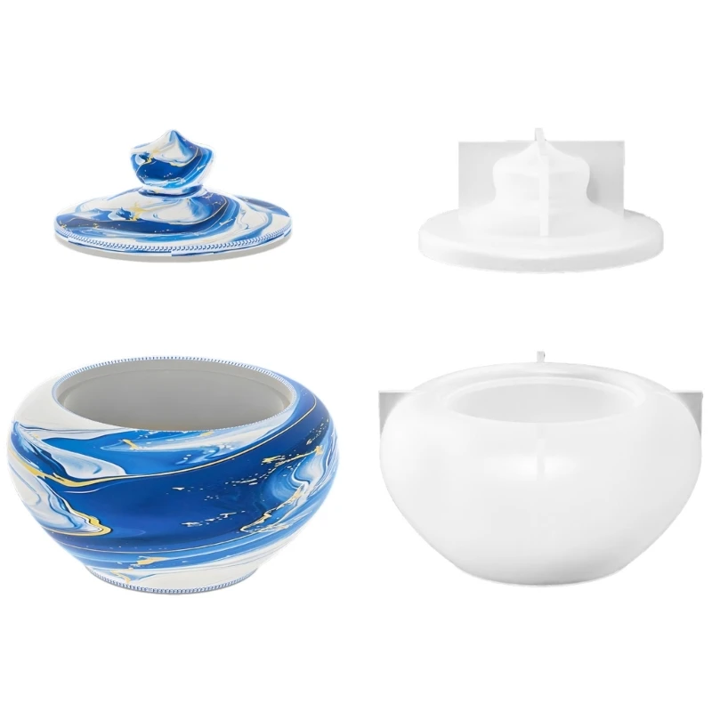 

H7EB Decorative Teapot Design Silicone Mold Jewelry Making Tool With Organizers Function