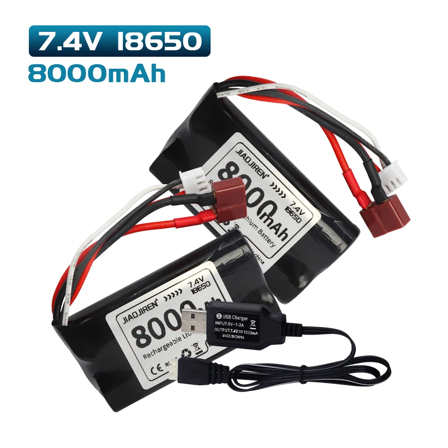 18650 7.4V 8000mAh Li-ion battery for SCY-16201PRO SCY-16101PRO SCY-16102PRO SCY-16103PRO 1/16 R/C cars truck parts