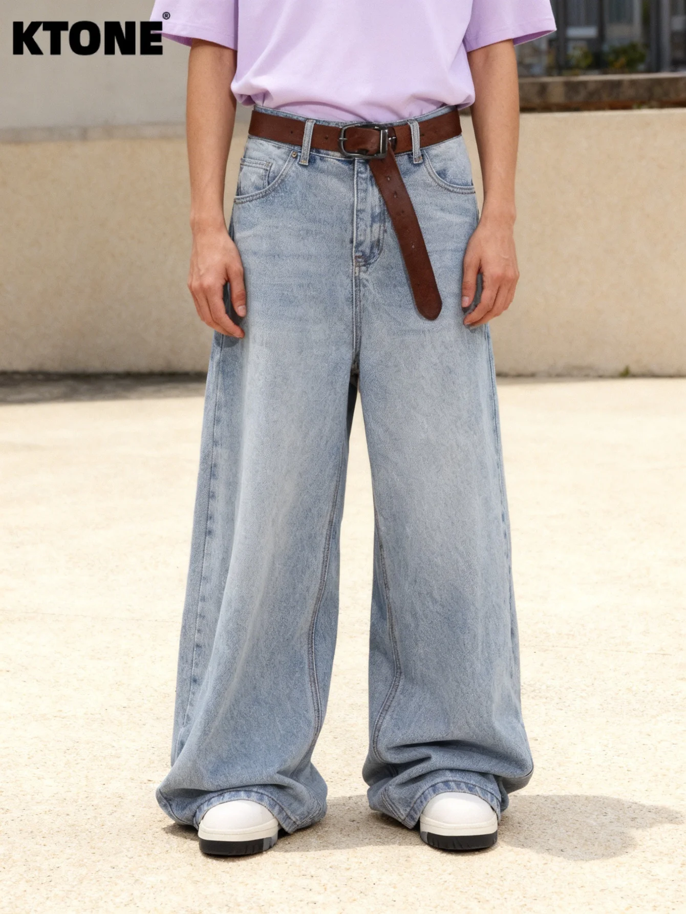 

Y2K Original Blue Baggy Jeans Pant Light Retro For Dating Drip Style Denim No accessories or belts included