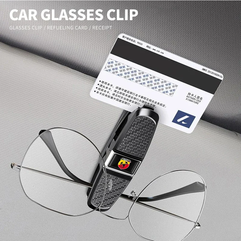 MultiFunction Car Sun Visor Sunglasses Eyeglasses Clip For Fiat Abarth 500 595 124 Spider Ducato Panda Tipo Bravo Accessories