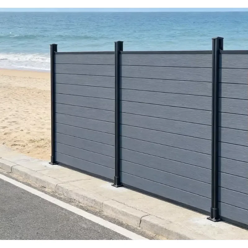 Wind Resistant Fence Designed for Outdoor Use in Residential Areas Factory Perimeters and Public Greening Spaces WPC FENCING