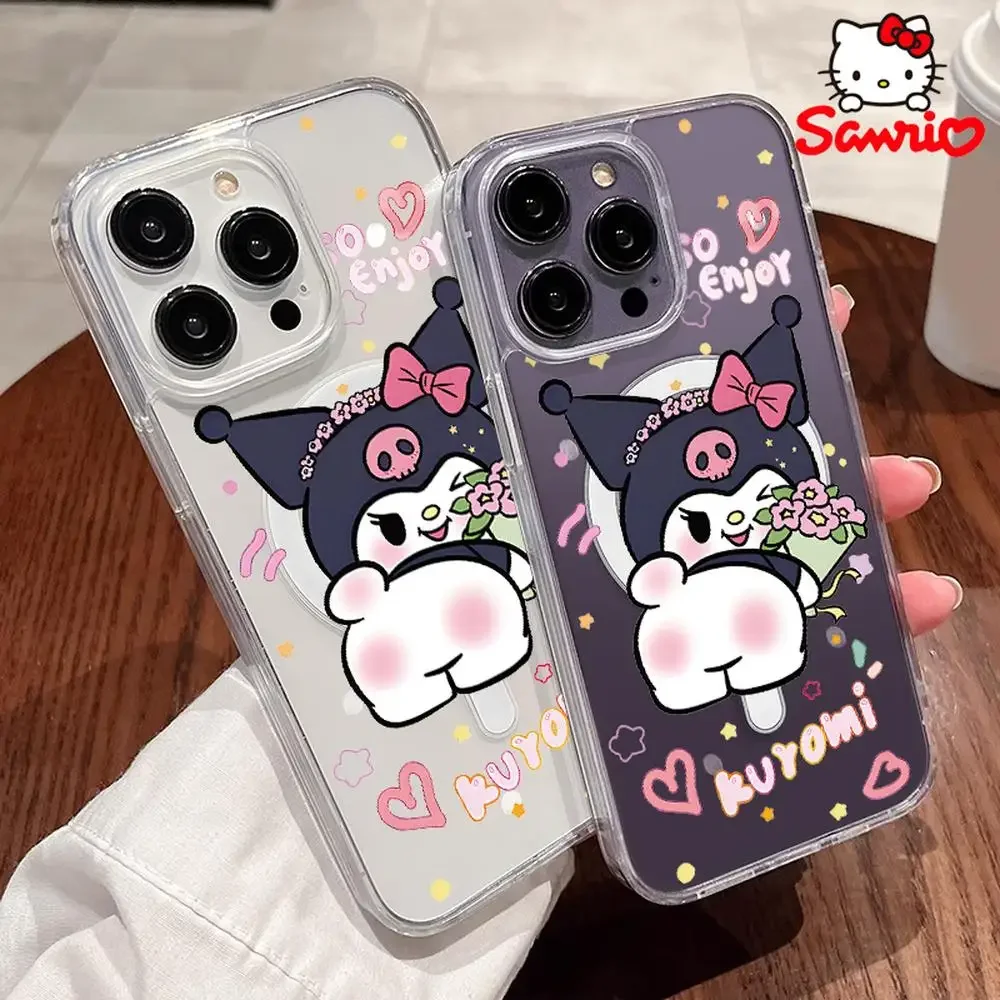 Sanrio Kt Iphone 16 Promax funda prevención de caídas Iphone 16/15/14/13/12/11 chica Iphone funda Sanrio Hellokitty Kawaii accesorio
