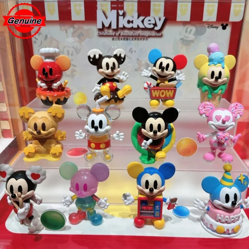 

New Disney Mickey Childhood Of Boundless Imagination Series Blind Box Genuine Mickey Mystery Box Sweet Dessert Design As Gifts