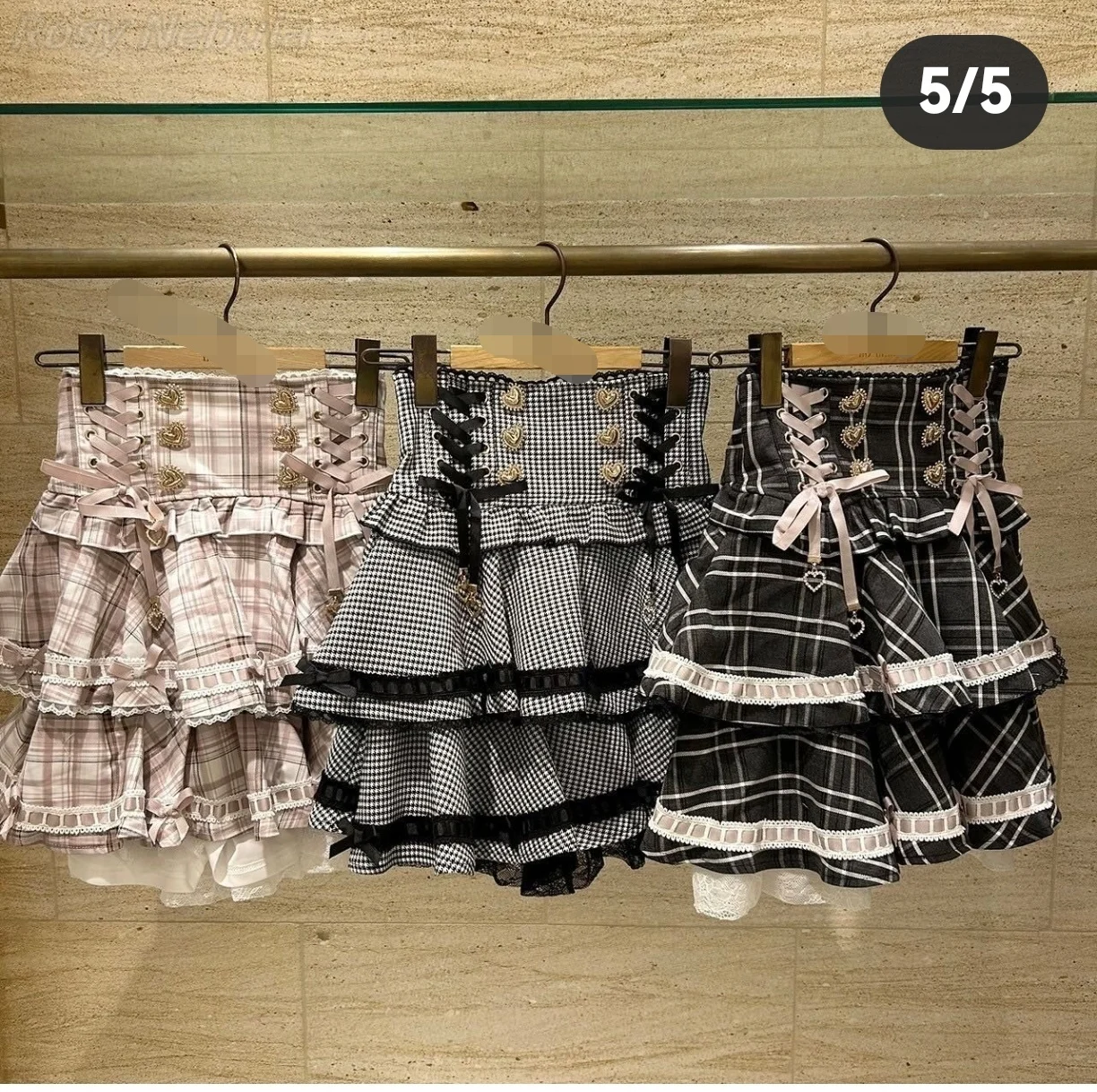 اليابانية لطيف منقوشة ليز التنانير Kawaii الحلو القوس اليابانية الألغام طبقة كعكة مطوي تنورة عالية الخصر ضئيلة حزام تنورة يمكن إزالة