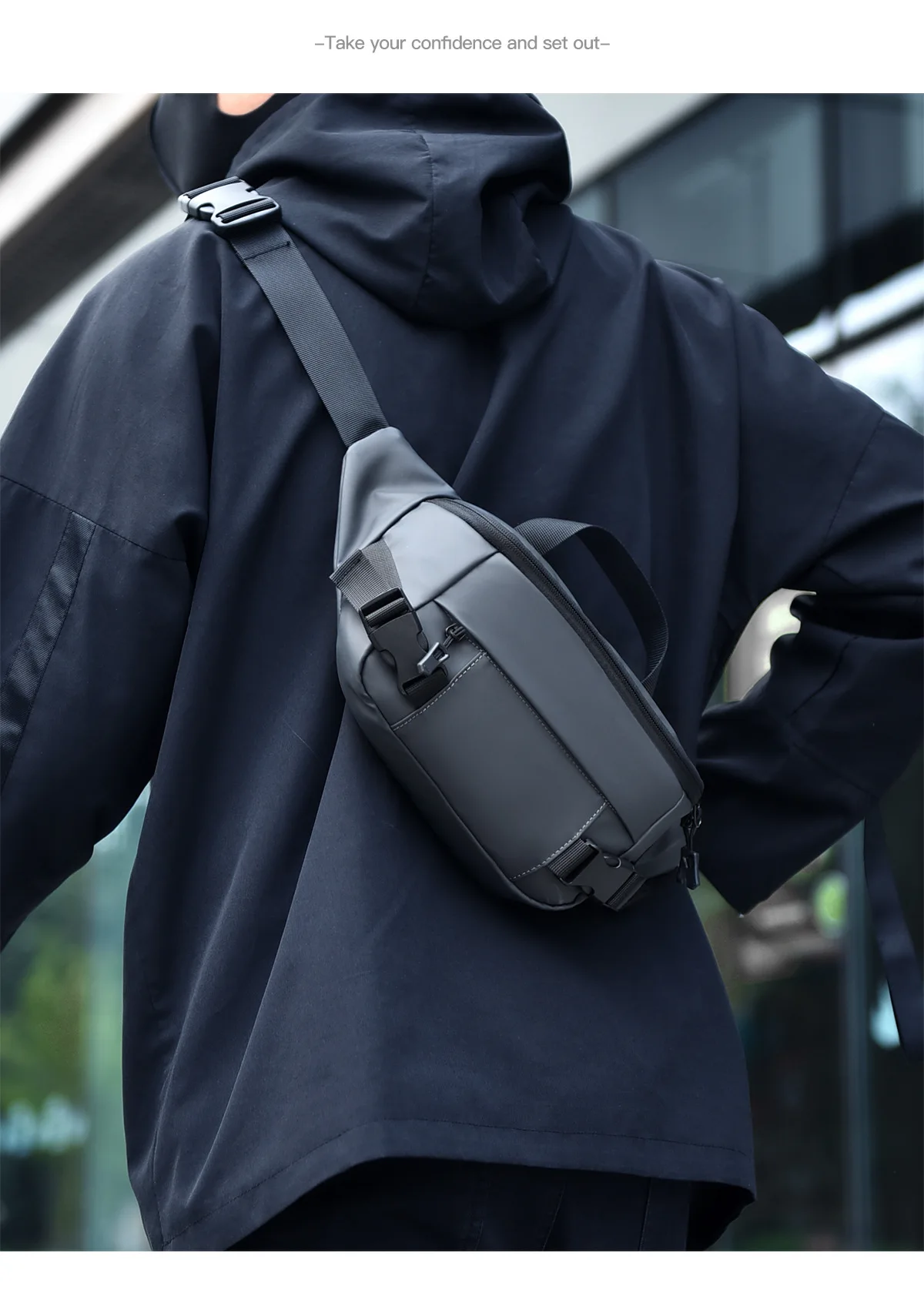 

2024 New Outdoor Chest Bag | Large Capacity Vintage Sling Crossbody Bag | Anti-Theft Waist Pack for Hiking Travel Cycling