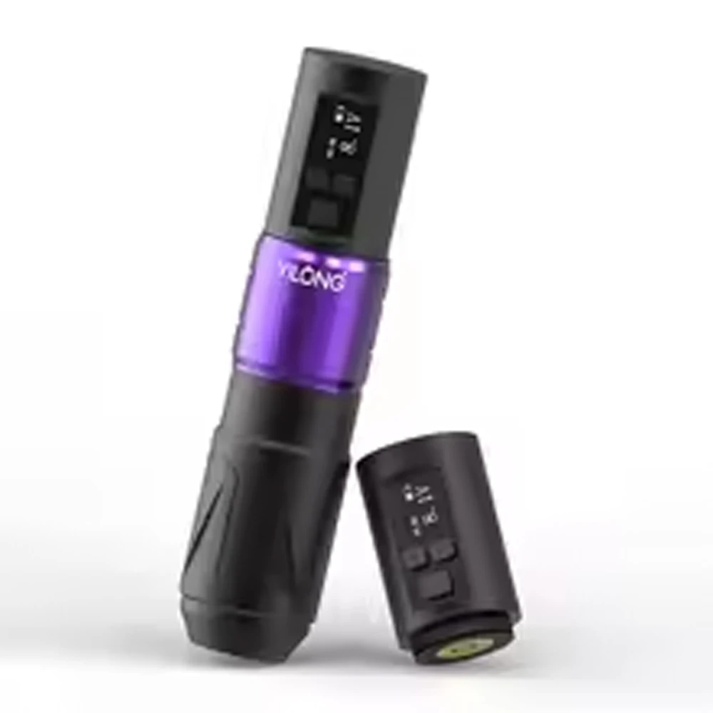 

YILONG Беспроводная ручка для татуировки, двойной режим, 1500 мАч, OLED-экран, ход 3,2 мм, профессиональная ручка для татуировки для начинающих, поставка татуировки