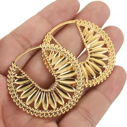 4pcs Stainless Steel Charms for Jewelry Connectors Large Circle Flower Ring Earrings Making Supplies for Diy Jewelry Findings
