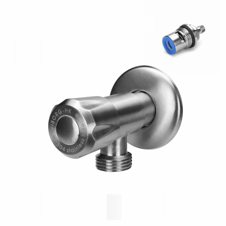 VIBORG SUS304 Stainless Steel Lead-free Extra-long Angle Valve Angle Stop Valves, KS-A07S