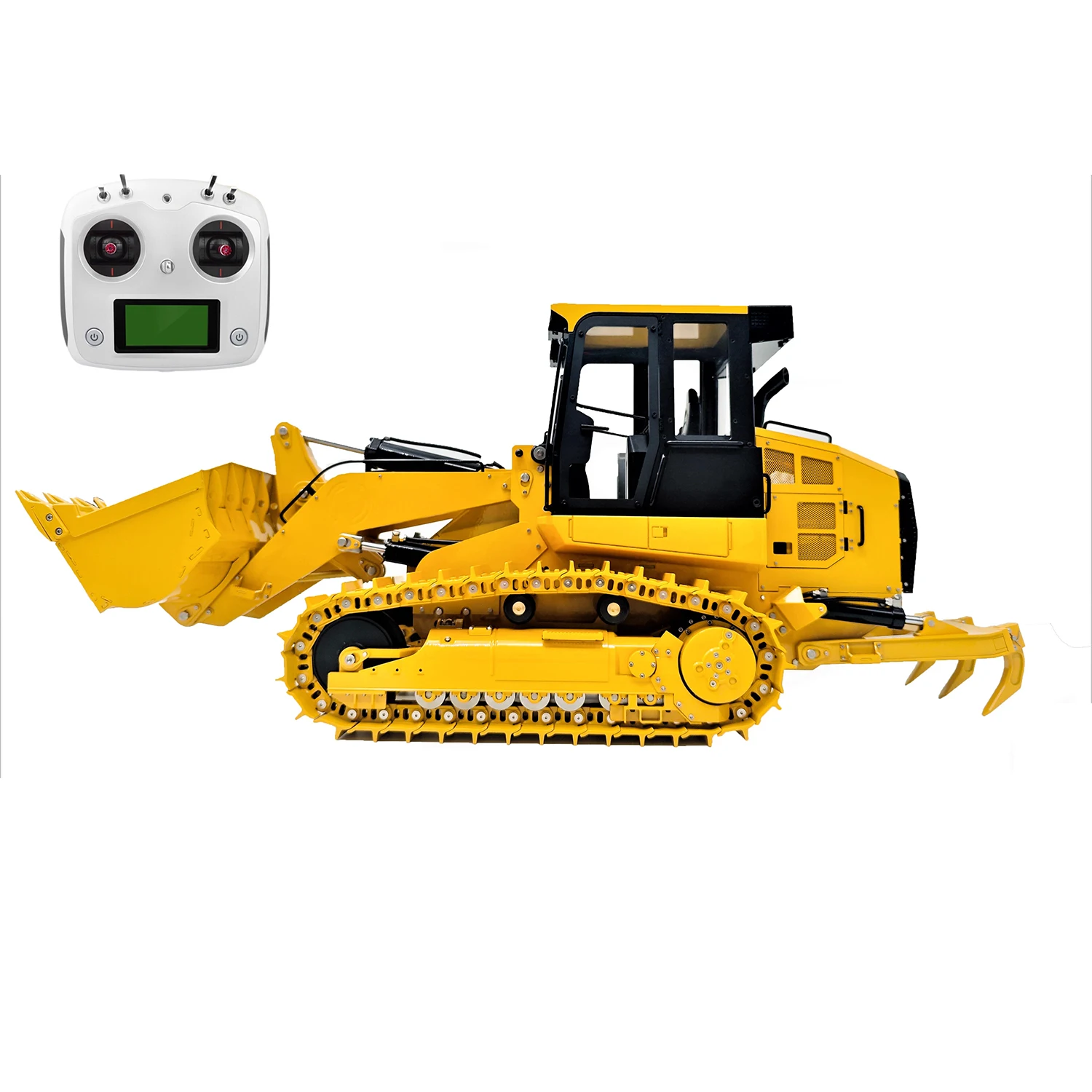 JDM-188 RC Loader Metal Model 1/14 Hydraulic Crawler Loader Bulldozer Model Engineering Machinery Remote Control Truck Toy