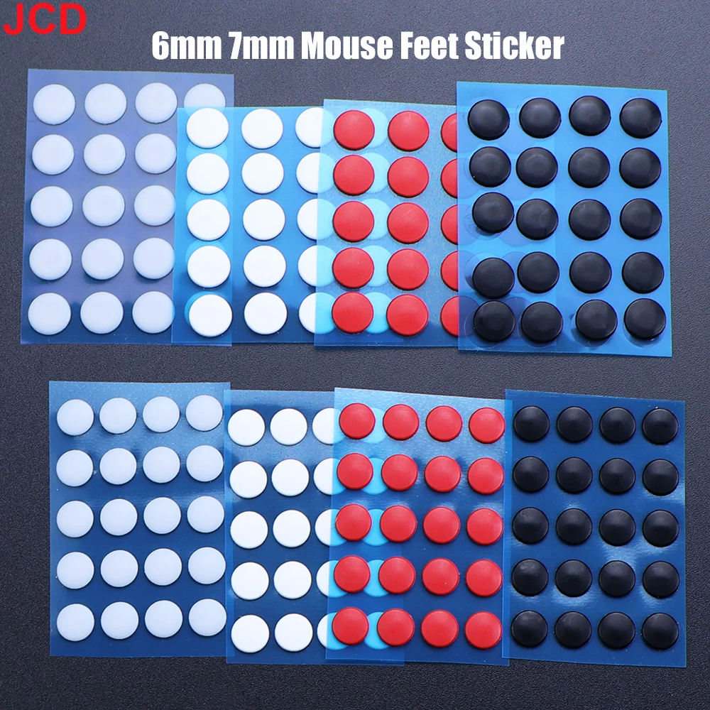20pcs 6mm 7mm Diameter ICE Version Esports Mouse Skates Mouse Feet DIY Universal Dot Mouse Pad Antii-slip Mouse Feet Sticker ﻿