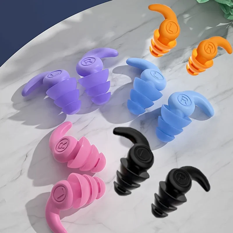 5-Pack Mushroom-Shaped Silicone Earplugs - Reusable, Colorful & Comfort Fit For Sleeping, Focus, Swimming & Travel Ear Plugs For