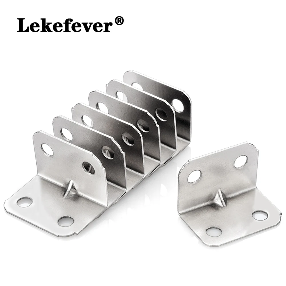 

20/50/100pcs L-Shaped Corner Code Sets Right Angle Bracket Cabinet Drawer Shelf Wardrobe Hardware Furniture Fixture Accessories