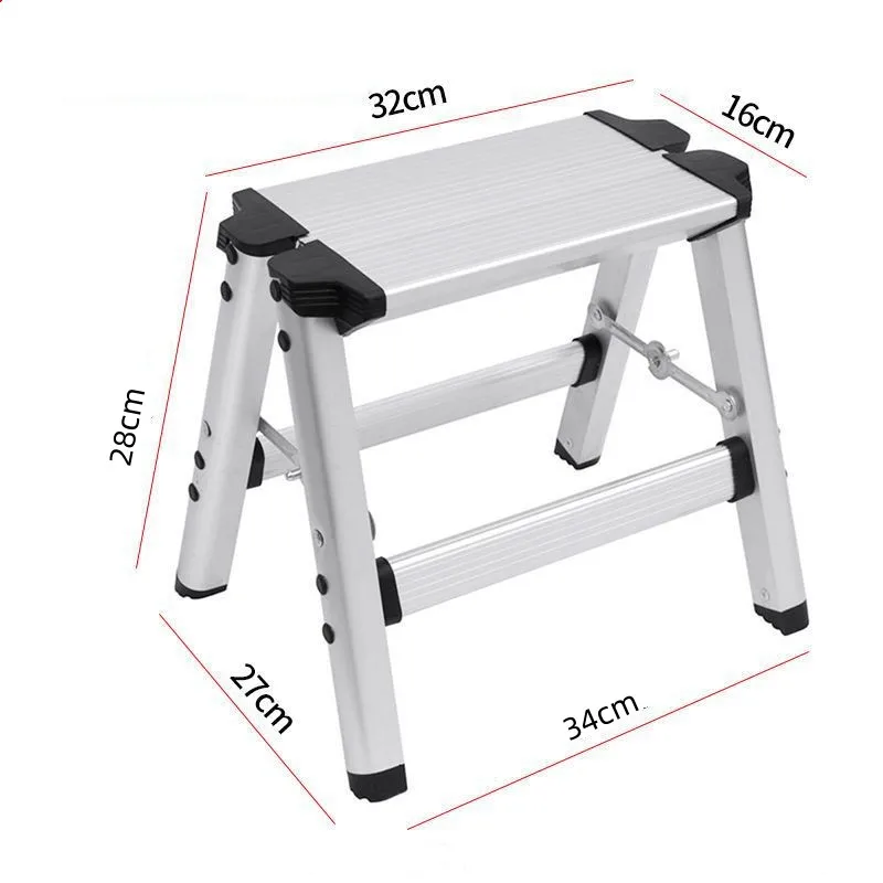 1 Step Stool Folding Ladder Aluminum Alloy Herringbone Ladder Thickened Ladder Stool Portable Home Outdoor Camping Stool