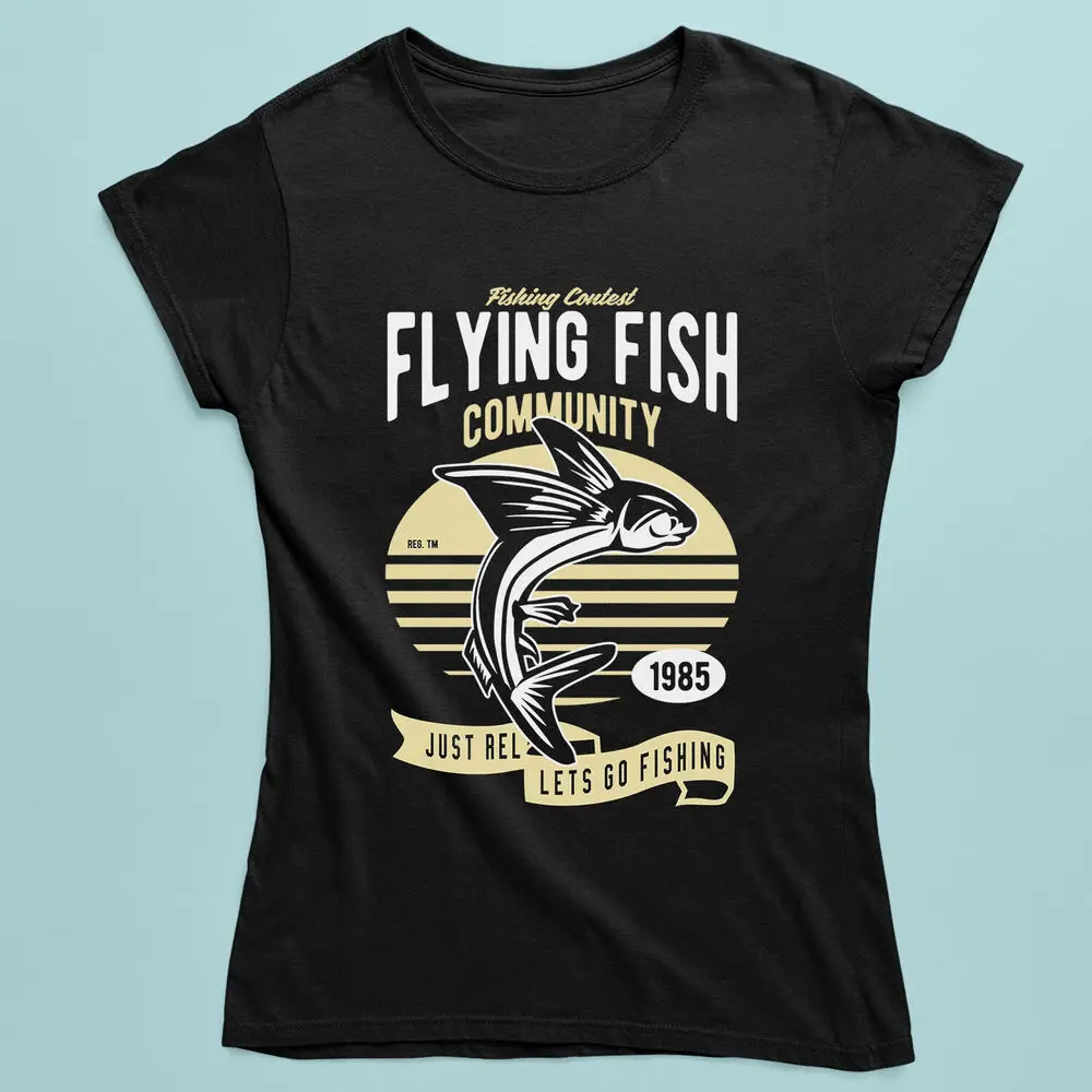 Flying Fish Community Graphic T-Shirt – Fun Fishing - Men, Women, Kids Tee