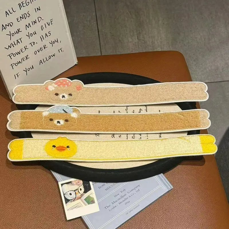 Cartoon cute long-shaped Rilakkuma personality stray hair sticker, face-washing bangs sticker, bun dual-use sweet hair accessory view 3