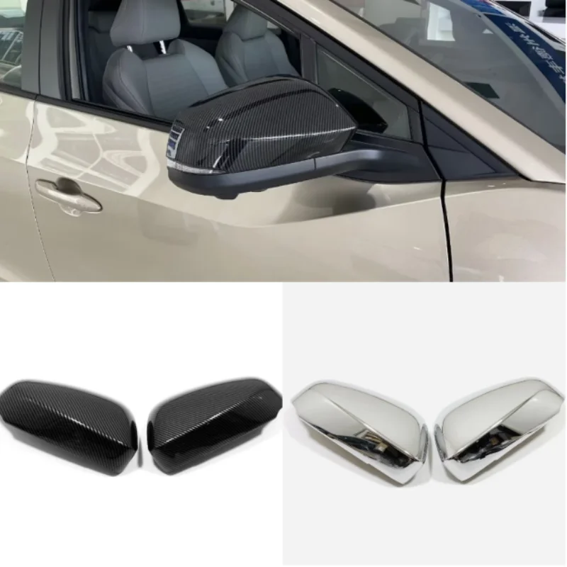 

For Toyota Bz4x 2022 2023 2024 Carbon Fiber Rearview Mirror Cover Trim Side Wing Mirrors Cap Frame Overlay Accessories