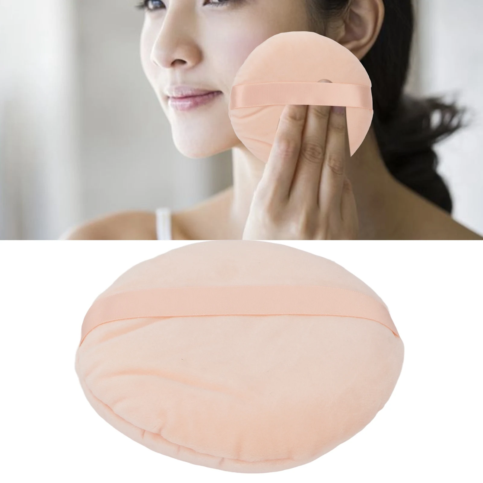 Powder Puff Wet Dry Use Washable Soft Swansdown Ultra Large Round Loose Powder Puff For Makeup