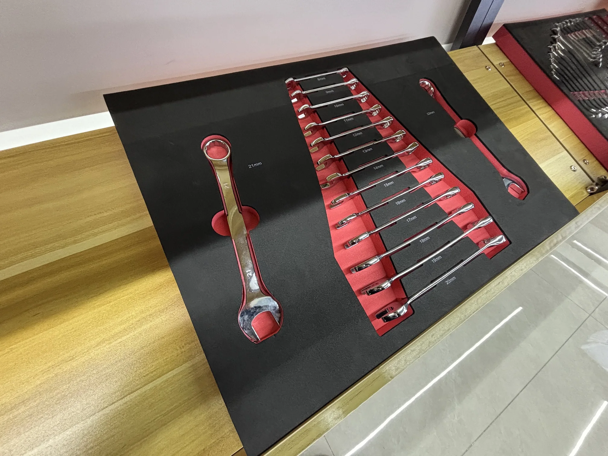 2025 New CE Multifunctional 15 Pcs Wrench Set With Handles Hex Wrench EVA Tray Durable Essential Car Repair Tool