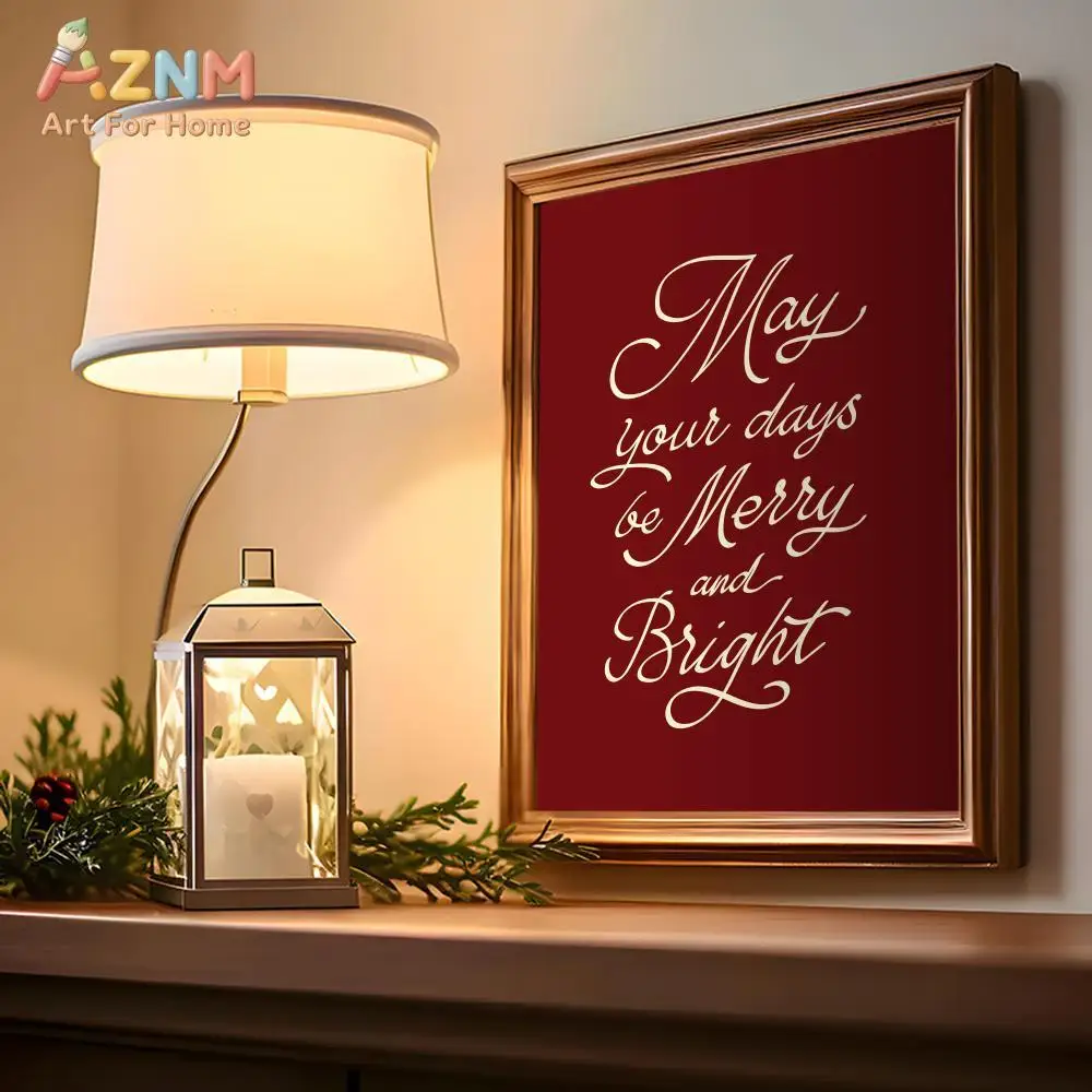 Christmas party gathering Painting Calligraphy Canvas Poster HD oil Painting Holiday Party Home Decoration Perfect Gift