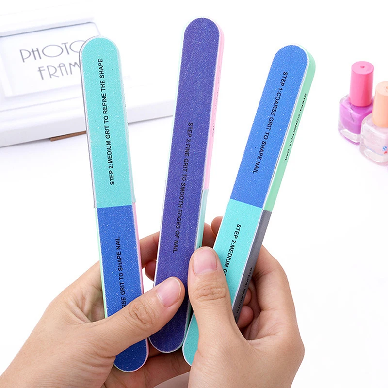Colorful Professional Buff For Nails Six-sided Polishing Nail File Sanding Manicure Nail File Sanding Beauty Manicure Tools