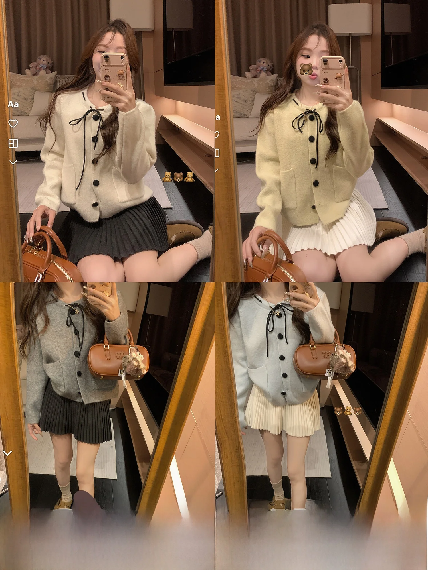 

Dopne Color Series Knot ket Knitted Sweater ort Simple Versatile ort Coat for Small Figures Commute Sle