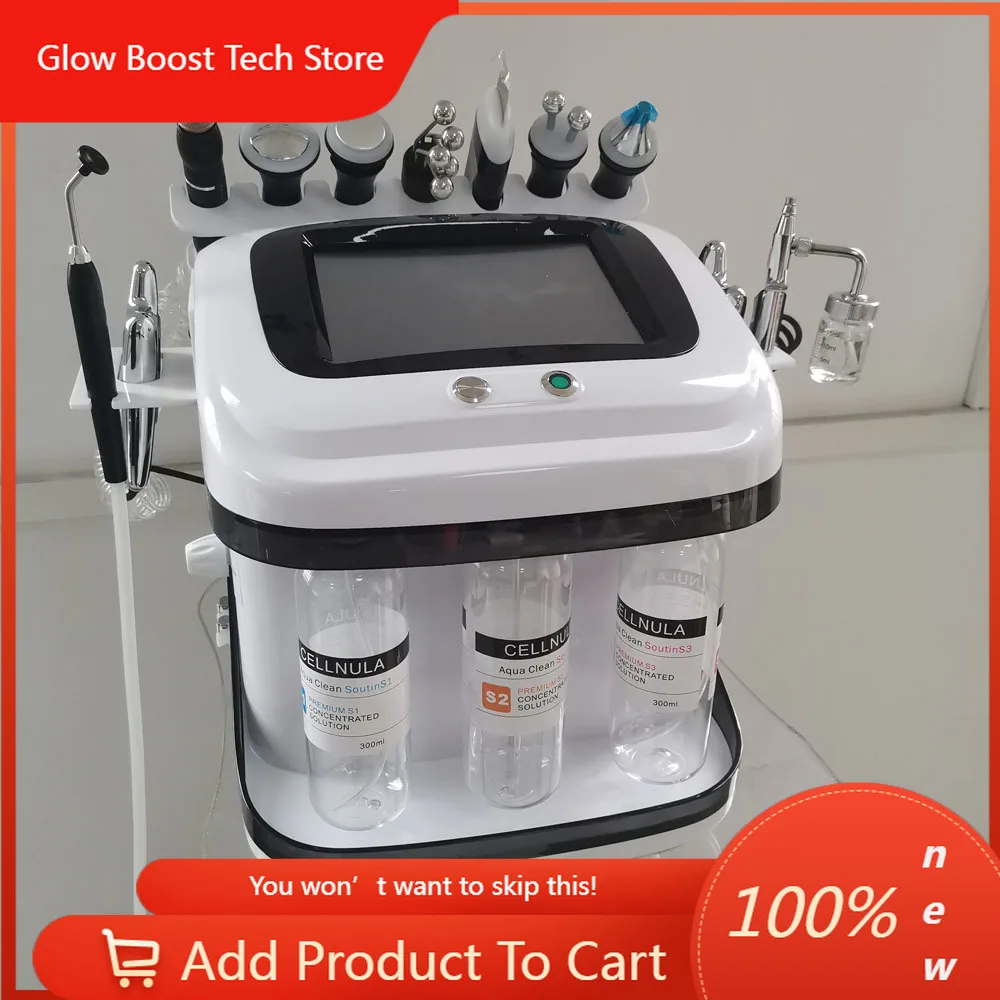 

GB10 In 1 Aqua Peeling Lift Skin Bubble Moisturizer Oxygen Machine Skin Care Cleansing Facial Dermabrasion Equipment
