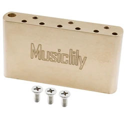 Musiclily Ultra 56.5mm Full Solid Brass Standard Tremolo Block for USA/Mexico made Fender Vintage ST Classic Series Guitar, 42mm