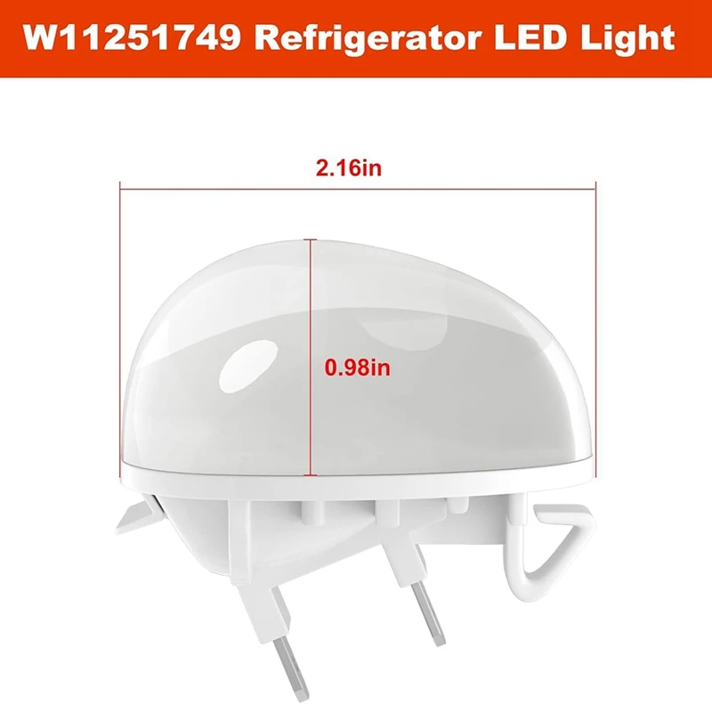 W11251749 W11602886 Freezer Light Bulb Replacement for Refrigerator Freezer Light Bulb Replaces-A50M