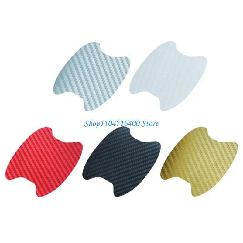 

y1gd Universal Carbon Fiber Car Door Handle Anti-Scratch Protector Film sticker 4pcs