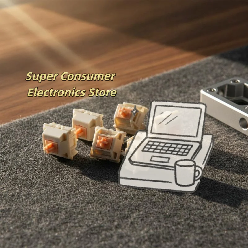 Interruptor de teclado mecânico personalizável Saint Panda, com 5 pinos, sensível ao toque e substituível a quente, para construção de teclados de jog