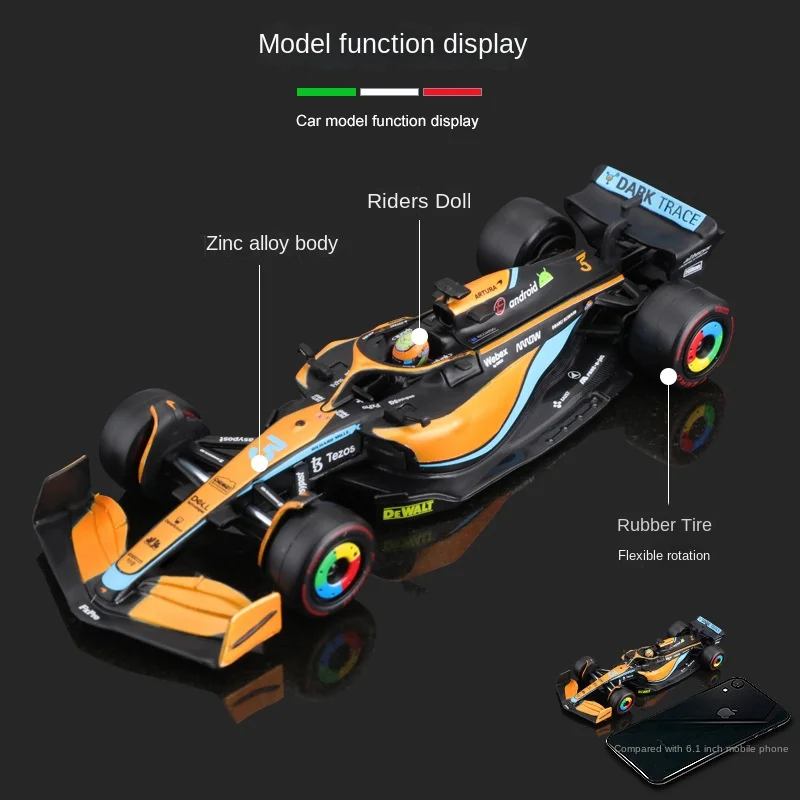 1:43 Higher Than The US McLaren MCL36 F1 Formula Racing Alloy Car Model Ornaments Car Model