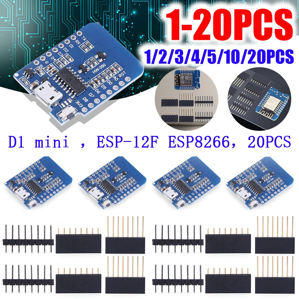 D1 Mini Nodemcu Lua WIFI Expansion Board Support OTA Launch Internet Development Board for Arduino Compatible with WeMos D1 Mini