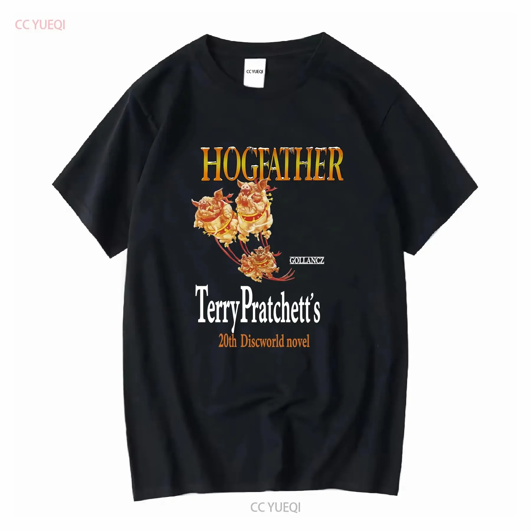 Vintage 1996 Hogfather T shirt Terry Pratchett 20th Discworld Novel Gollancz Book Promo Merchandise Black vintage Washed