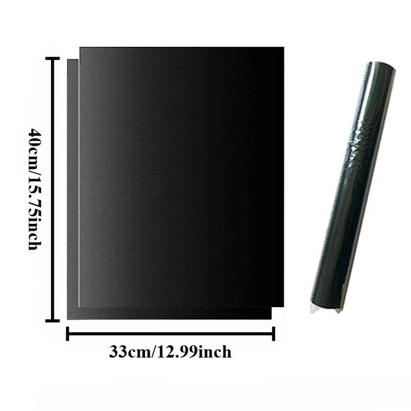 2Pcs Reusable Teflon Fiberglass Oven Mats High Heat Resistant Non-Stick Baking Mats for Oven Microwave BBQ Cooking Liner