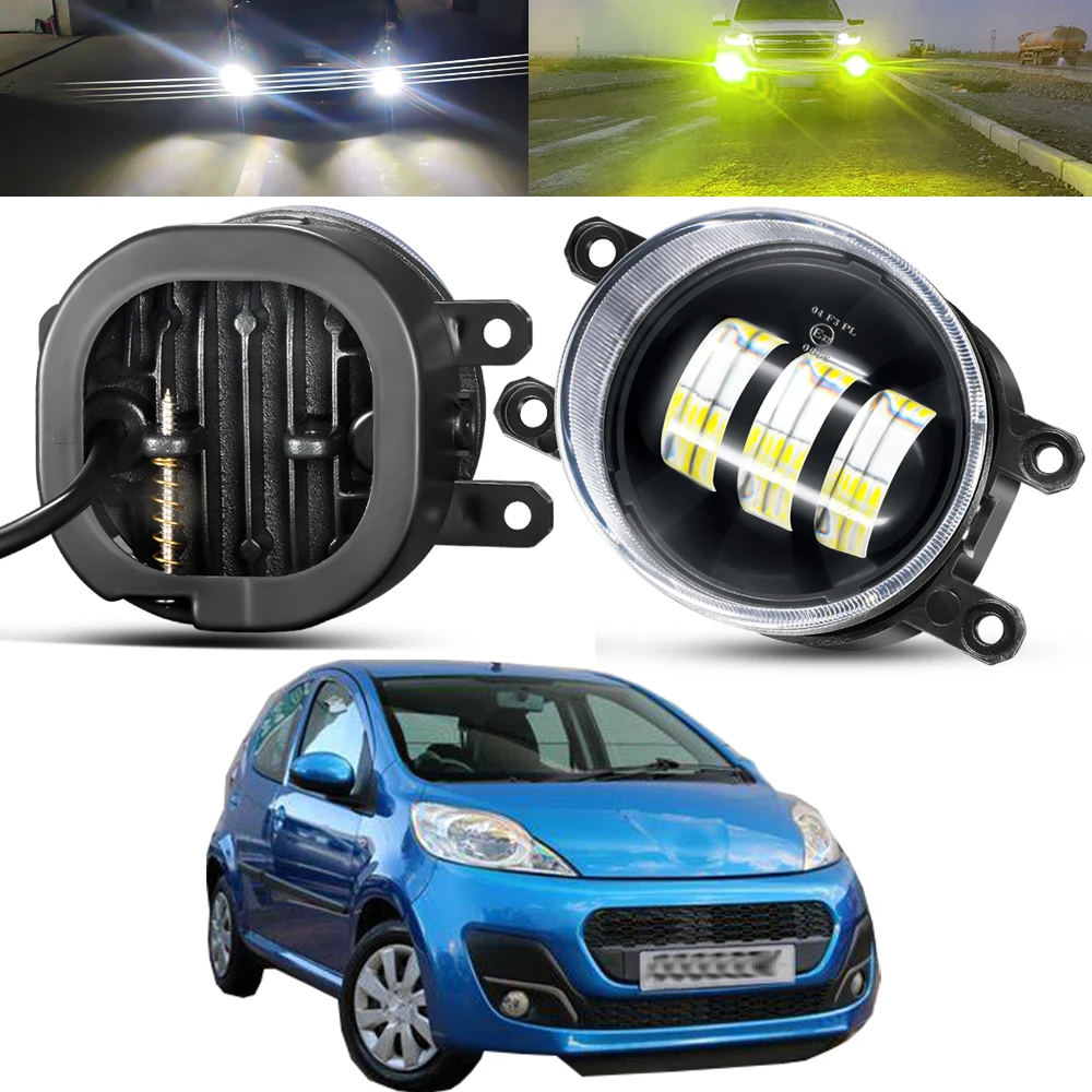 2 X Car LED Fog Light Assembly 30W H11 Fog Daytime Running Lamp DRL 12V For Peugeot 107 (PM_, PN_) Hatchback 2012-2014