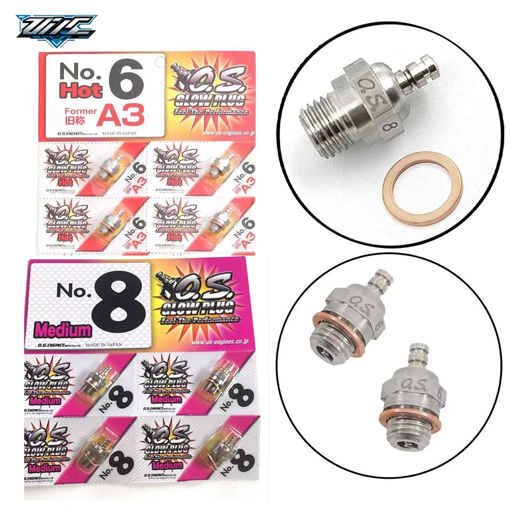 Medium‑Hot Nitro Engine Glow Plug No.6 No.8 Standard Spark Plug For 2‑Stroke RC Nitro Truck Engine Upgrade Parts