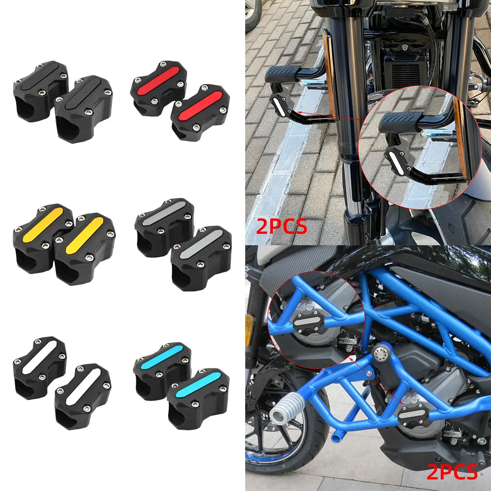Lightweight Engine Bumper Guard Crash Bar Decorative Protector Aluminum Alloy Motorcycle Accessories for Bike Frame