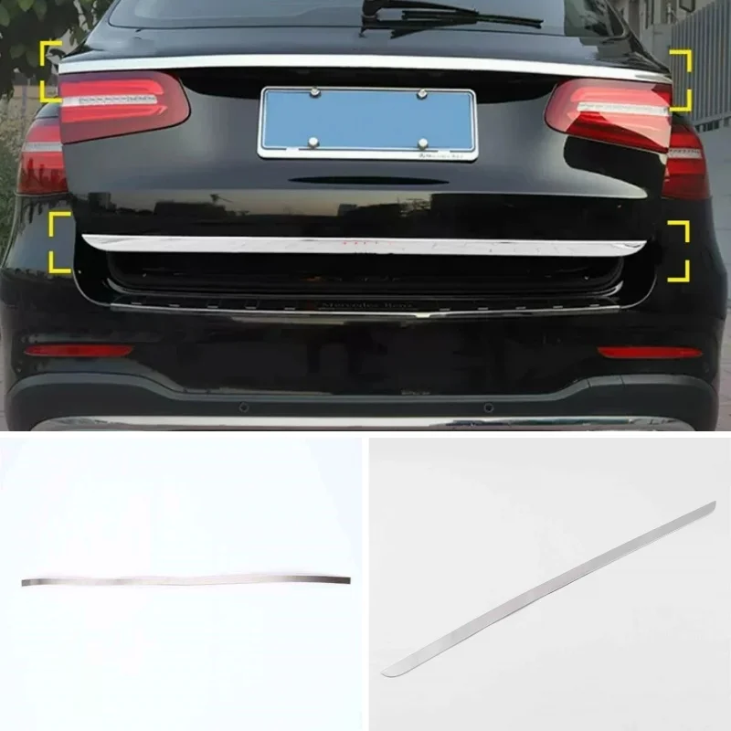 

For Mercedes Benz GLC 2016-2022 Exterior Accessories Rear Trunk Tailgate Door Strip Streamer Lid Cover Trim
