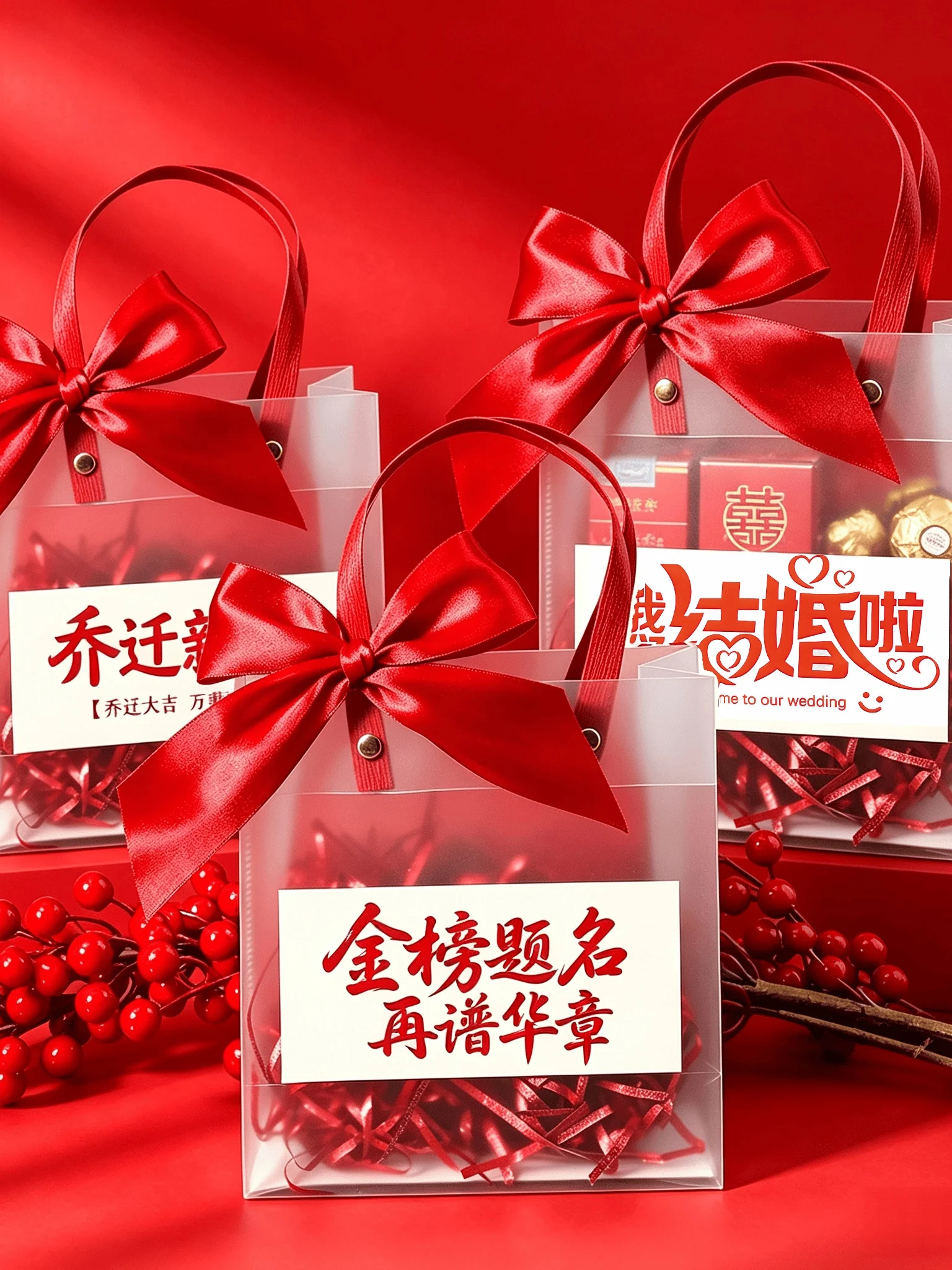 transparent-frosted-wedding-celebration-gift-bag-moving-house-red-double-happiness-character-candy-bag-festival-supplies