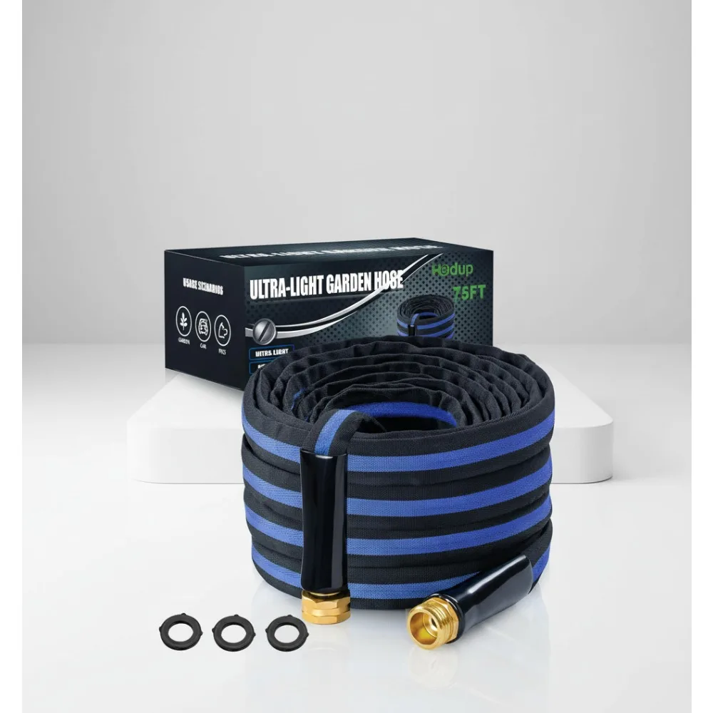 

Ultra Lightweight 75FT Garden Hose - Heavy-Duty Kink-Free Flexible, Crush-Proof for Yard/Lawn Use