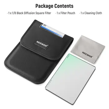 NEEWER 1/8 黑色柔光霧夢幻效果 4 吋 x 5.65 吋 電影方形濾鏡,搭配高清光學玻璃,適用於遮光罩 10 最佳銷售 戲院配件 - №6