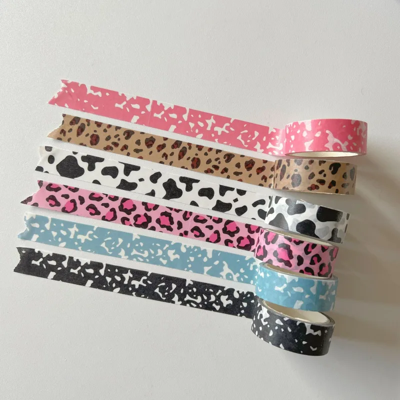 1pc ins niedlichen Milch streifen Leopard Kühe Maskierung Washi Tape dekorative Punkt Klebeband DIY Scrap booking Aufkleber Etikett Briefpapier