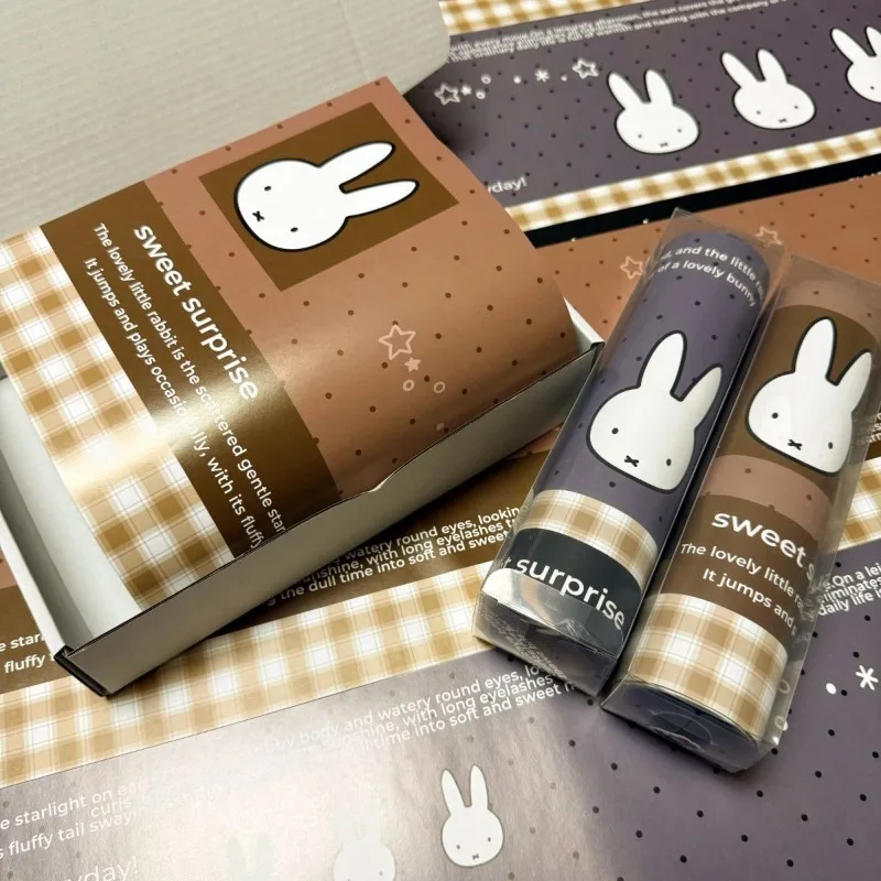 Cartoon Kawaii Miffy Coated Paper Double-sided Pattern Fashion Atmosphere Feel Good Multiple Uses Cutable Decorative Packaging