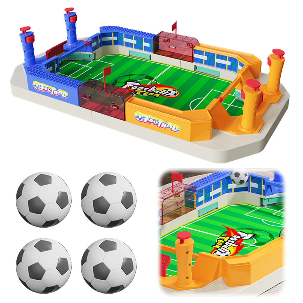 Tabletop Soccer Pinball Portable Table Top Foosball Football Board Game for Adults Kids Family Game