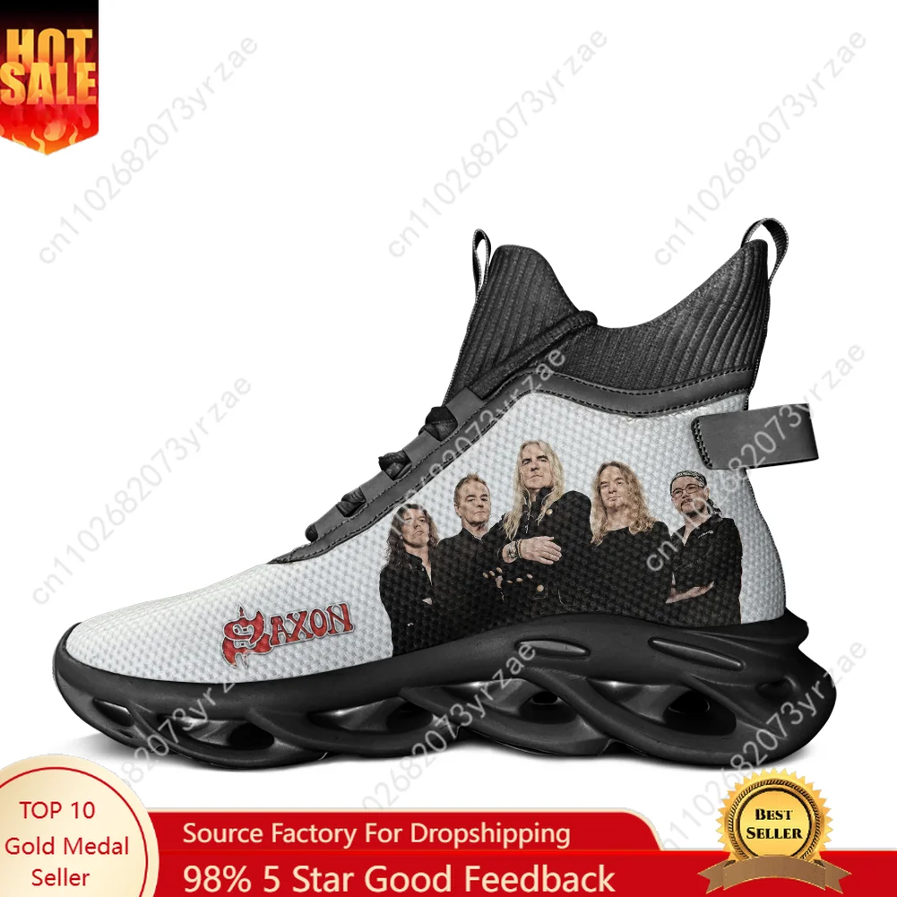 

Saxon Band High Top Flats Sneakers Men Women Sports Running Shoes High Quality Sneaker Lace Up Mesh Footwear Customized Shoes