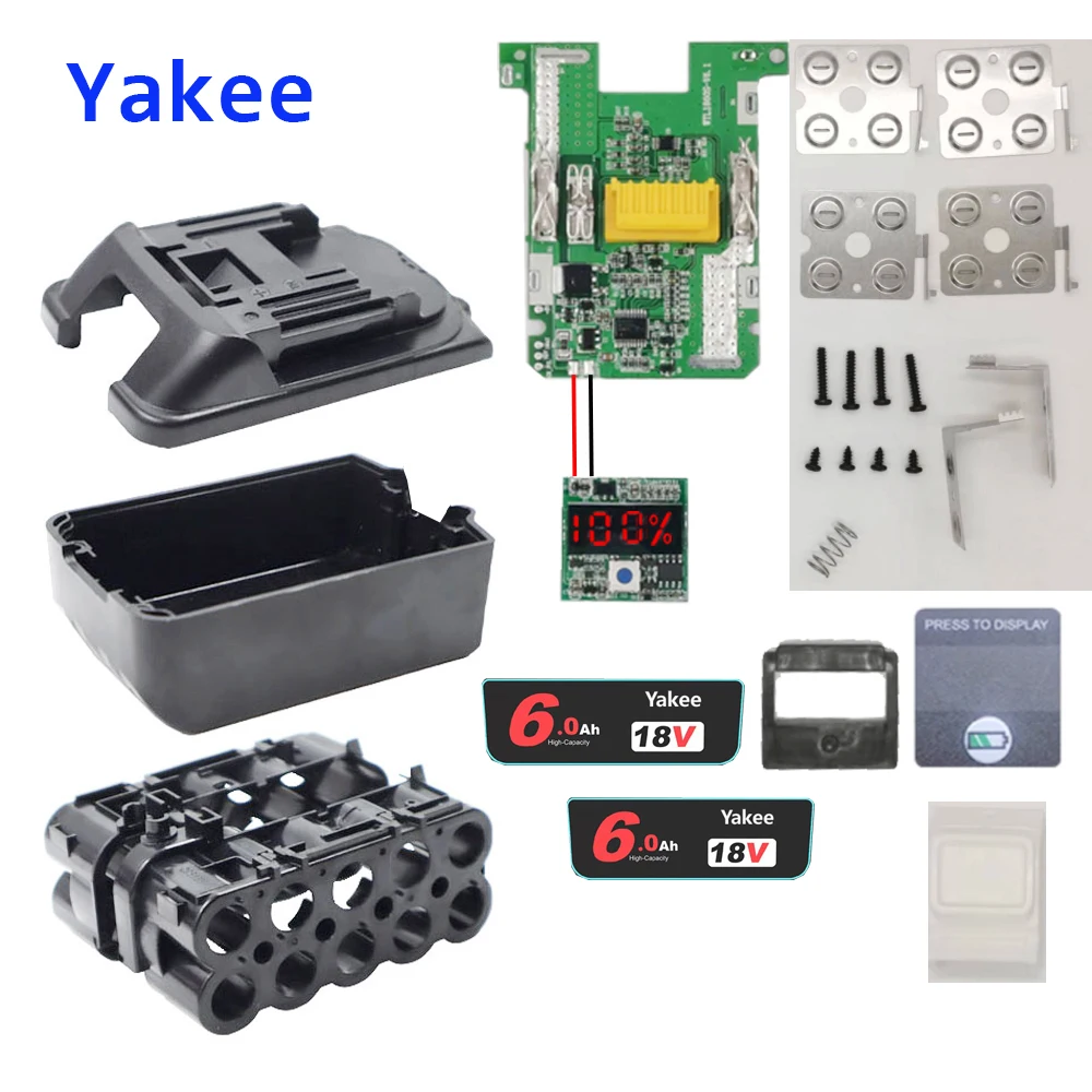 Per Makita BL1860 custodia per batteria 18V 3.0Ah 6.0ah Shell Box con BMS PCB Board protezione di ricarica LED digital BL1840