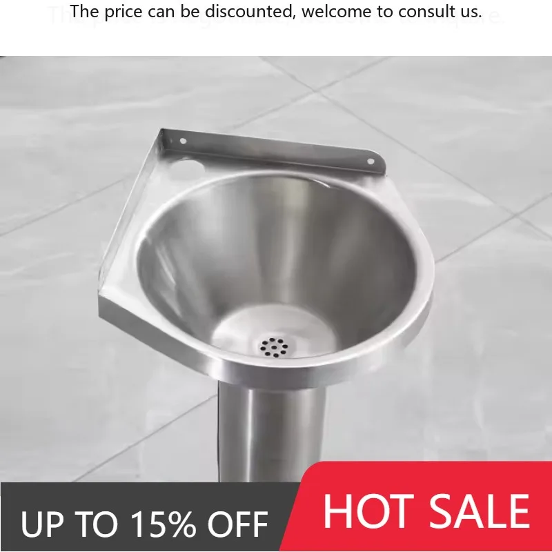 

Hot Selling Pedestal Customized 304 316 Stainless Steel Free Standing Hand Washing Basin For Container House