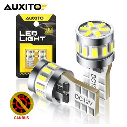 AUXITO 2Pcs Auto T10 LED Lights 3014 SMD W5W LED Bulb Canbus No Error Car Interior Lighting Automotive Dome Lamp 6500K White